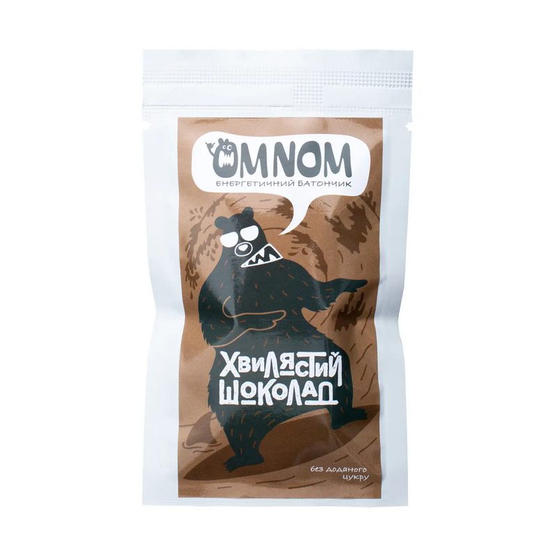 Батончик энергетический OM-NOM черный шоколад "Хвилястий шоколад" от магазина Мандривник Украина